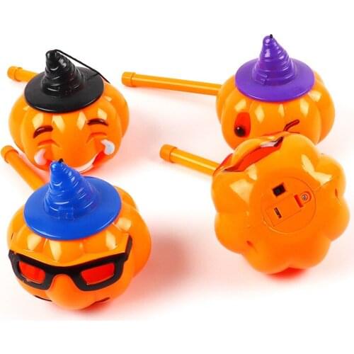 Halloween Party Kids LED Creative Pumpkin Hand Lantern Light Candy Bucket Lamp Children Toy Props