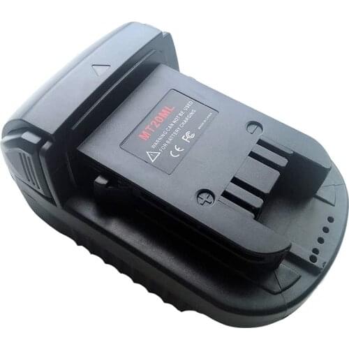 JABS MT20ML Converter Adapter for Makita 18V Li-Ion Battery BL1830 BL1860 BL1815 Convert for Milwaukee M18 with USB Charger