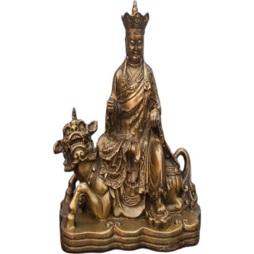 Chinese old bronzes Earth Store Bodhisattva copper Statue