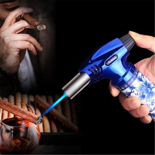 Creative Cermet Lighter Windproof Spray Gun High Temperature Fire Torch Kitchen Lighter Cigar Cigarette Accessories