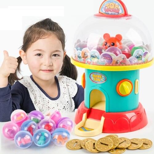 Hot Sell Kids Favorite Plastic Electric Egg Twister Ball Vending Prize Machine Toy With Light And Music Birthday Gifts
