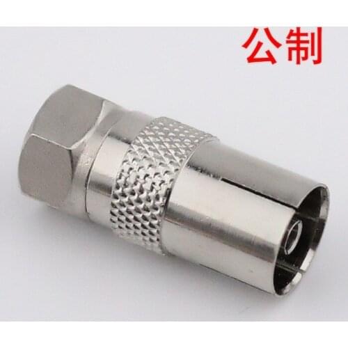 Metric F plug to plug RF female plug TV9.5 adapter cable TV adapter set top box adapter promotion