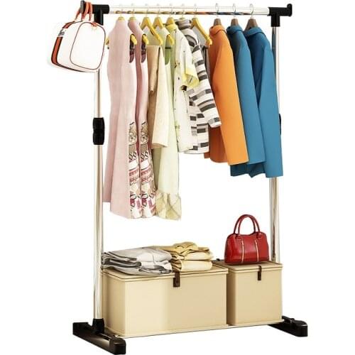 Single Pole Folding Metal Coat Rack Clothes Hanging Garment Dress Drying Rack with Wheels Living Room Furniture Coat Rack