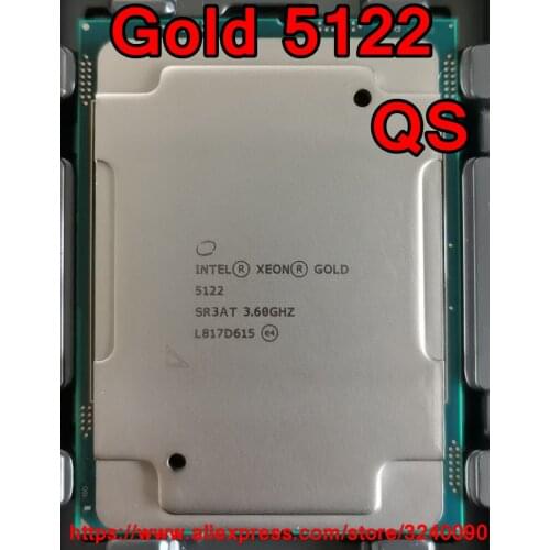 Intel Xeon GOLD 5122 QS version Gold5122 Processor 16.5M Cache 3.60GHz 4-cores 105W LGA3647 CPU free shipping