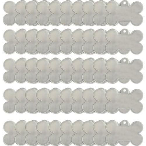 50 Pcs Clear Acrylic Blanks Keychain Necklace Pendant Transparent Tags for DIY Projects Vinyl Accessories