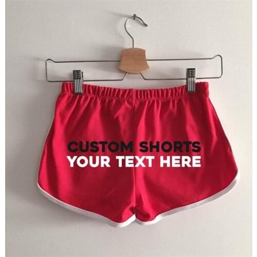 Custom Text Shorts, Personalized Sports Shorts, Wedding Bridesmaid Team Gift, Roller Derby or the gym or group gifts