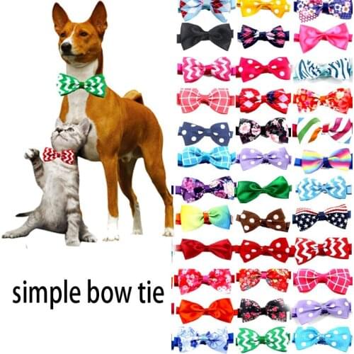 Dog Cat Bow Tie Adjustable Strap Collar for Cat Small Dogs Butterfly Wedding Deco Bows Kitten Puppy Necklace Pet Grooming Acces