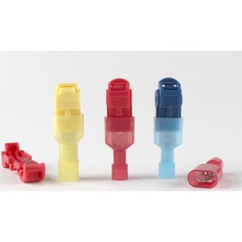 10 pairs Blue Red Yellow Wire Cable Connectors T-Taps & Male Insulated Quick Splice Lock Wire Terminals Connectors Set