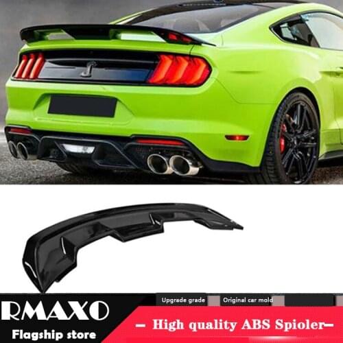 For Mustang Spoiler 2015-2020 Ford Mustang GT500 GT350 Spoiler GDK ABS plastic Material Car Rear Wing Color Rear Spoiler