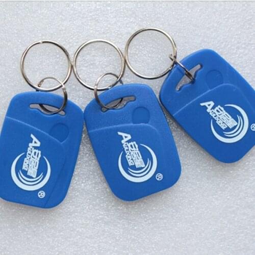 TK4100&F1108 dual frequency keyfobs keychains ID IC Composite cards could print