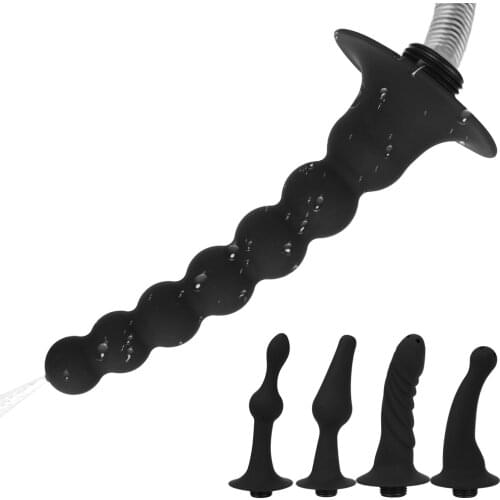 Vagina Wash Anal Syringe Anal Enema Cleaner Colonic Douche Nozzle Silicone Vaginal Cleansing Shower Head Sex Products