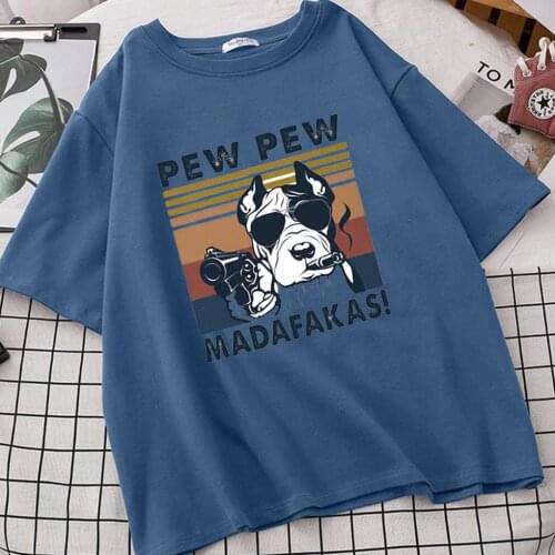 Women Pew Pew Madafakas Tshirts Short Sleeve Tee Harajuku Brands T-shirts Mujer High Quality Oversized Design T Shirts Camisetas