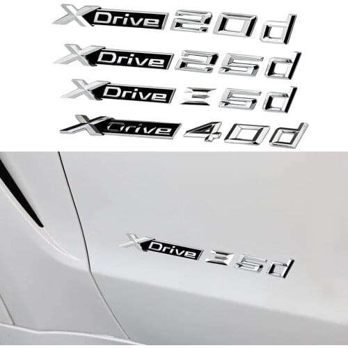 1-10pcs Xdrive 20d 25d 35d 40d 50d Badge Insignia Car Side Door Tail Sticker For BMW M3 M5 3 5 X series X3 X5 X6 X4 GT F30 E84