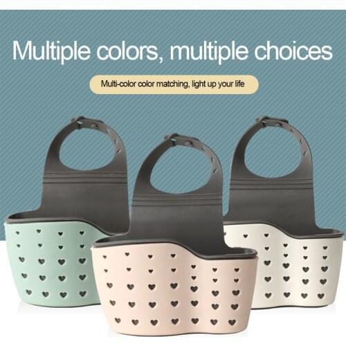 1PCS Drain Rack Bathroom Sink Adjustable Basket Kitchen Silicone Soap Rack Drain Sponge Faucet Kitchen Tool Accessories