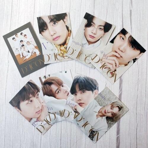 2021 Kpop Bangtan Boys Lomo Card Cards DICON Magazine Cover Poster JUNG KOOK JIMIN SUGA RM HD Photo Wall Sticker Home Decor