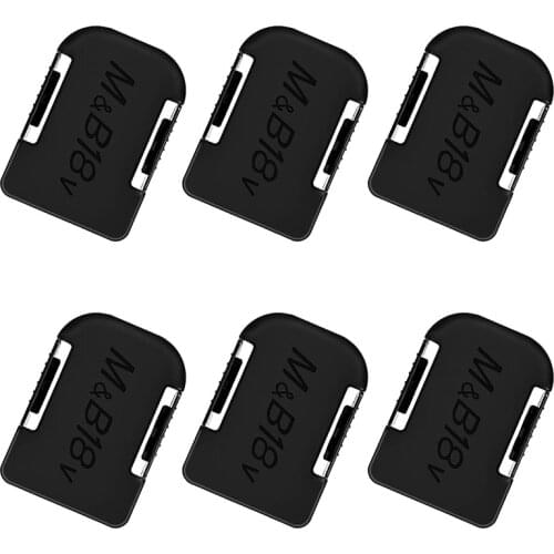6Pcs Battery Holder for Makita/ 18V Li-Ion Battery Power Tool Battery Storage Rack Battery Holder Case