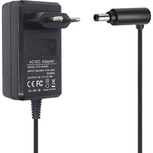EU plug Charging Adapter DC 26.1V/0.78A for Dyson V8 V7 V6 DC58 DC59 DC61 DC62 DC74 Vacuum Cleaner Power Charger Replacements