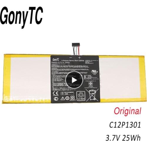 GONYTC 3.7V 25Wh C12P1301 Battery For Asus K00A ME302C MemoPad 10.1" TF303K 1B014A
