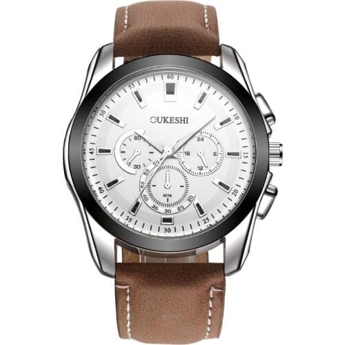 New Vintage Classic Watch Men Watches Metal Casing Waterproof Leather Watchband Sport Quartz Male Wristwatch Relogio Masculino