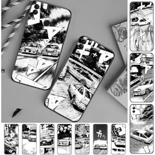 Cartoon initial d JDM Drift Phone Case Cover For Huawei Honor view 7a5.45inch 7c5.7inch 8x 8a 8c 9 9x 10 20 10i 20i lite pro