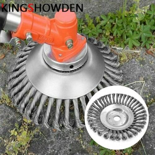 150mm/200mm Steel Wire Trimmer Head Grass Brush Cutter Dust Removal Weeding Plate Gearbox Fixing Kit Tray Plate Lawn Mower Brush