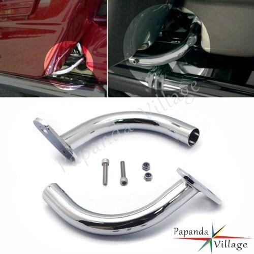 Chrome Steel Saddlebag Guard Eliminators Brackets Support For Harley Touring Electra Glide FLHT Models 1997-2008 2007 2006 2005