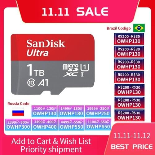 Original SanDisk Ultra Memory Card 32GB 64GB SDXC UHS-I microsd Class10 80M/s micro SD Card 128GB 256GB TF Card carto de memoria