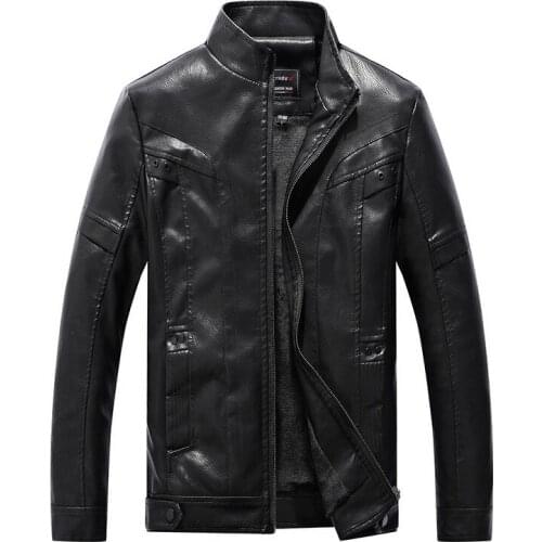 Plus size m l xl xxl 3xl 4xl men genuine leather jacket 2020 winter and autumn zipper male warm fleece leather jacket outwear