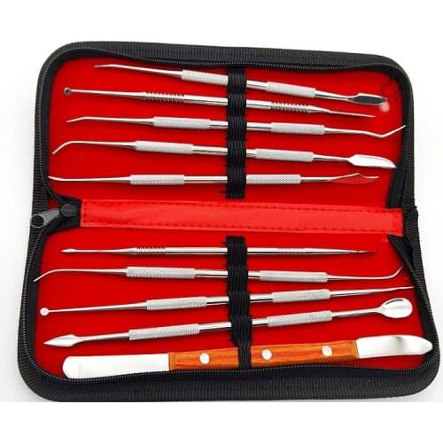 10 Pieces Dental Wax Carving Instrument Tools Kits
