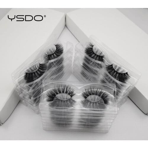 50 pairs Wholesale hand made mink eyelashes 100% Cruelty free With Tray No Box natural long 3d mink false eyelashes cilios