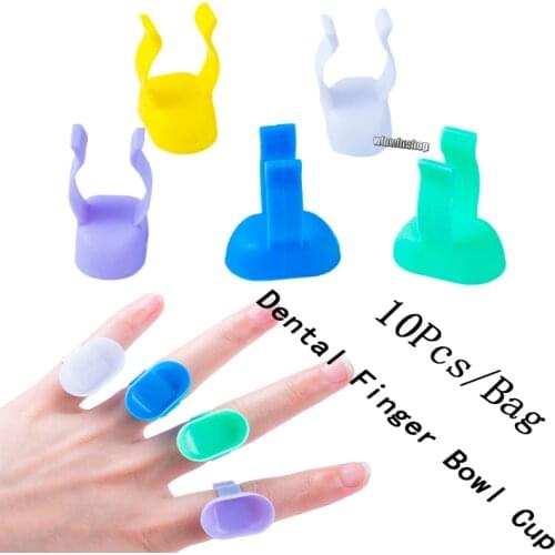 100pcs Dental Mixing Handy Finger Bowl Cup Dish Prophy Ring for Dentist Professional Detal Tools teeth whitening