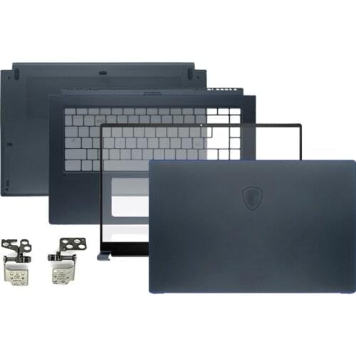 NEW For MSI PS63 MS-16S1 PS63 Mondern 8MO 8RC 8SC 8RDS Laptop LCD Back Cover Front Bezel Hinges Palmrest Bottom Case Dark Blue