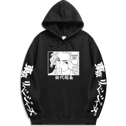 New Japanese Autumn Winter Unisex Anime Tokyo Revengers Printed Hooded Sweatshirt Casual Loose Daily Pullovers Hoodie Tops