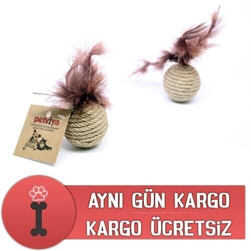 Petviya Shaggy Mesh Ball Cat Toy 5 Cm-Cat Ball Toy 298782284