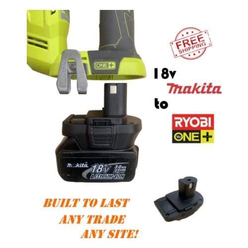 Free shipping for Makita 18V Battery Adapter to Ryobi 18v One+ Works with Ryobi 18v One+ Tool