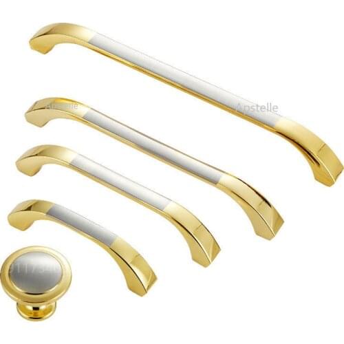 Dresser Furniture Pull Silver Black Gold Cabinet Kitchen Knobs Zinc Alloy Drawer Cupboard Handle Arc American Style
