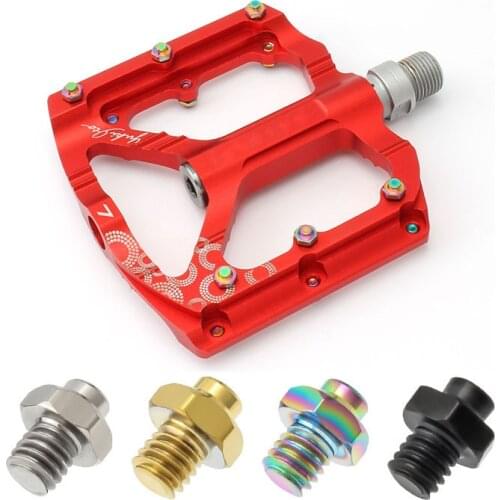 Road Bike Titanium Alloy Pedal Anti-slip Nails TC4 Hexagonal Screws Mountain Bike Anti-slip Nails