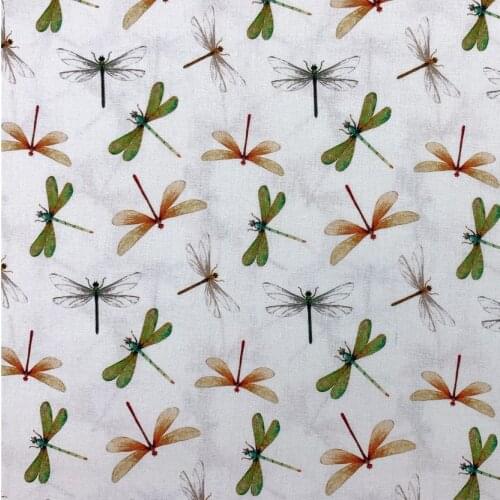 Cute little dragonfly cotton fabric for Sewing Quilting Accessories DIY Tablecloth decoration Pillowcase Material