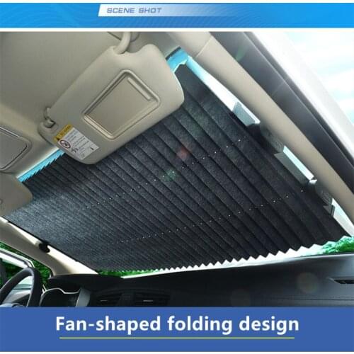 Car Windshield Sunshade Cover Automatic Retractable Sunblind Sun Protection for Car Front Window Windshield Sun Shade 45cm/70cm