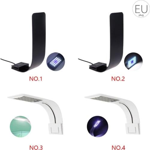 LED Light 10W Super Slim Aquarium Fish Tank LED Light Aquatic Plant Lighting Clip-on Lamp Plants Grow Light EU Plug