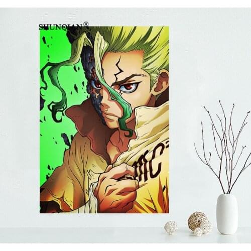 Japanese Anime Dr STONE Poster Home Decoration Fashion Silk Canvas Fabric Wall Poster Custom Poster Print More Size 60x90cm