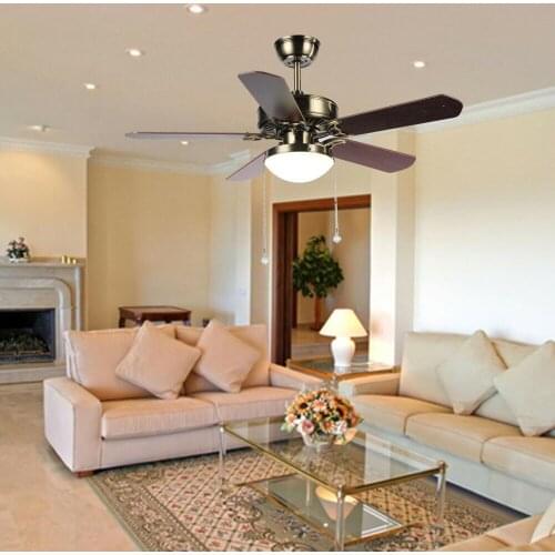 42" Bronze Chandelier Ceiling Fan 5 Blade Pendant Lamp LED Ceiling Fan Decor For Living room/Restaurant/Hall