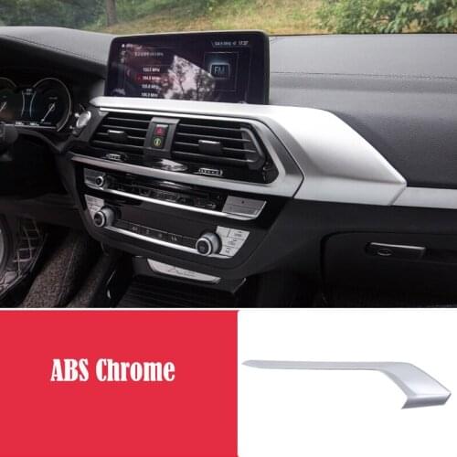 ABS Plastic Chrome For BMW X3 G01 X4 G02 2018 2019 Car Accessories Center Console Conditioner Air Outlet Frame Panel Cover Trim