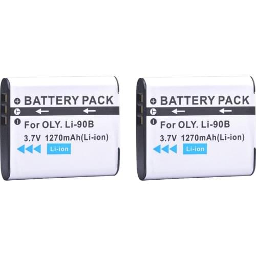 LI-90B 1270mAh LI-90B LI-92B Camera Battery for Olympus Tough TG-5 TG-Tracker SH-1 SH-2 SP-100 IHS Tough TG-1 iHS TG