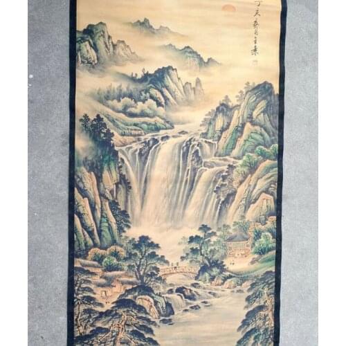 Antique calligraphy and Chinese painting Chudo paintings Wang Suxin landscape