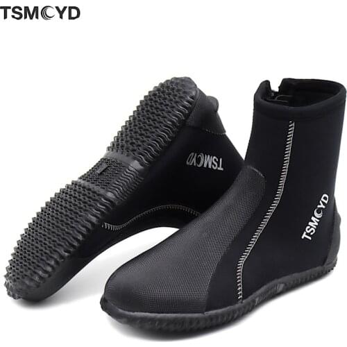 2021 Three Styles 5MM Neoprene Scuba Diving Boots Water Shoes Vulcanization Winter Cold Proof High Upper Warm Fins Spearfishing