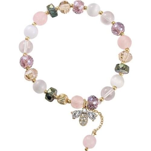 Fashion Elegant Crystal Beaded Bracelet For Women Gift High Quality Elastic String Bracelets Jewelry