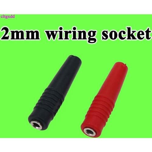 Cltgxdd 5pcs 2mm wiring socket socket welding line test line PVC moulded shell pure copper nickel plating