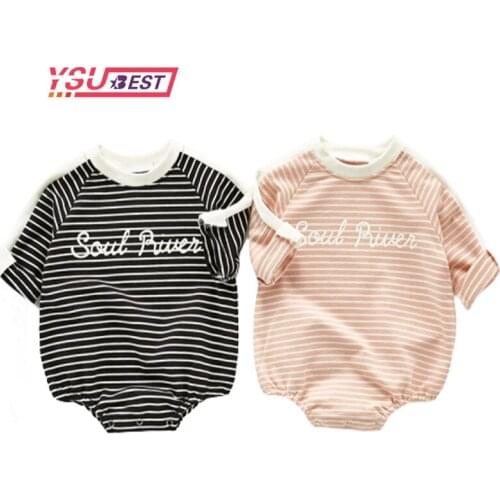 Autumn Baby Romper New Baby Jumpsuit Cotton Newborn Baby Girl Spring and Autumn Baby striped Romper Outfits Baby Girl Clothes