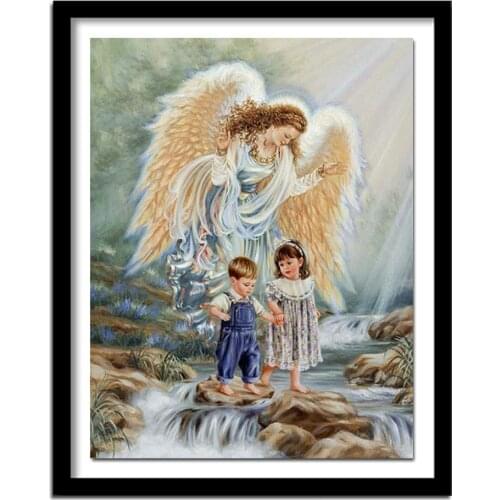 DIY Diamond Painting Angel 100%Full Square Drill Sticker Decor Painting Cross Stitch 5d Diamond Embroidery Icon H549
